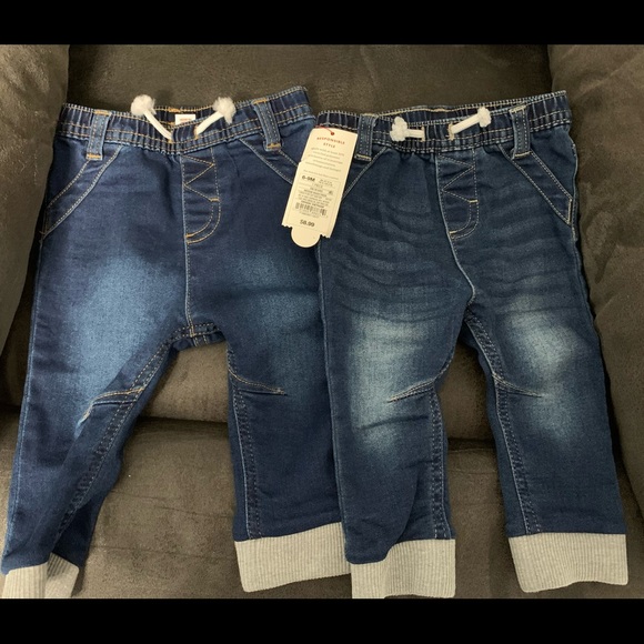Cat & Jack Other - Cat & Jack denim dark wash jeans 6-9 months bundle